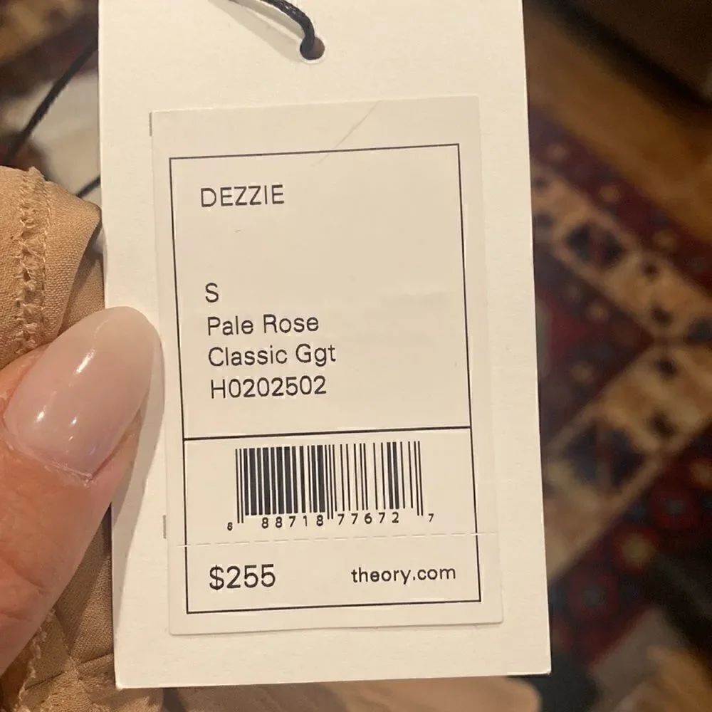 NWT Theory Dezzie Classic Georgette Sleeveless Blouse - Picture 3 of 4